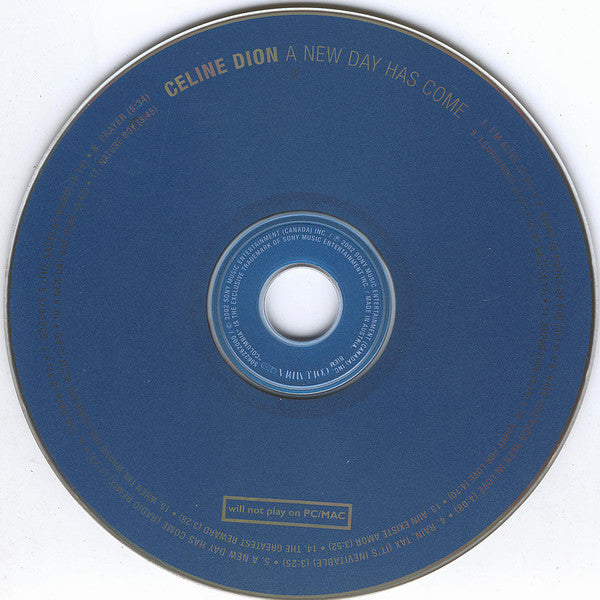 Céline Dion : A New Day Has Come (CD, Album, Copy Prot.)