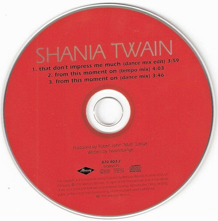 Shania Twain : That Don't Impress Me Much (CD, Single, CD1)