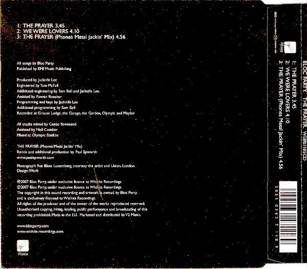 Bloc Party : The Prayer (CD, Single)