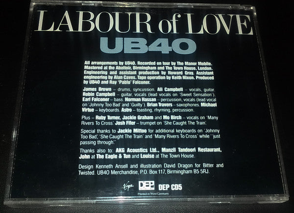 UB40 : Labour Of Love (CD, Album, Pre)