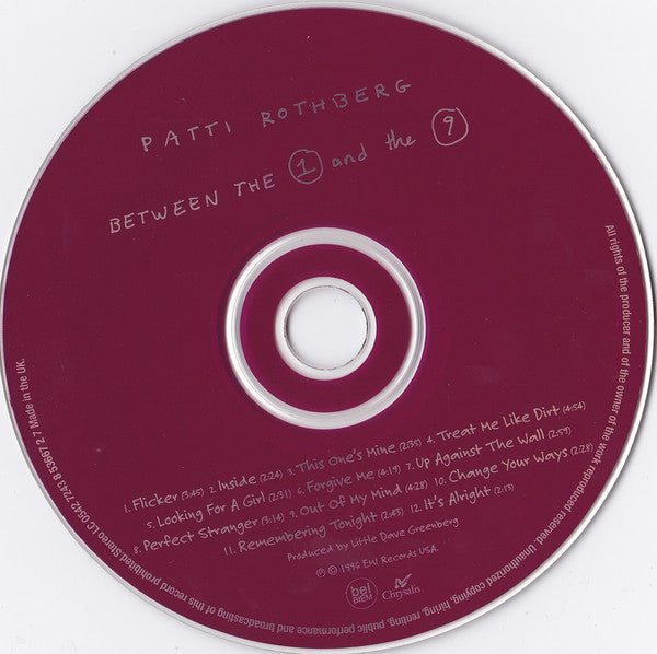 Patti Rothberg : Between The 1 And The 9 (CD, Album)