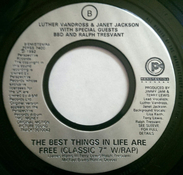 Luther Vandross And Janet Jackson : The Best Things In Life Are Free (7", Single)