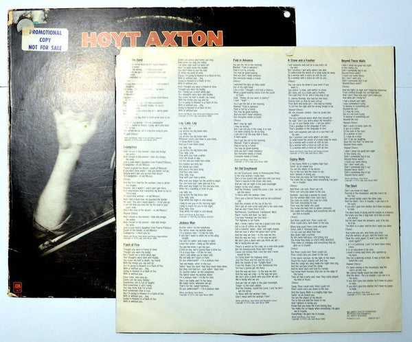 Hoyt Axton : Fearless (LP, Album, Promo)