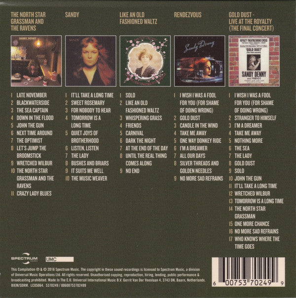 Sandy Denny : 5 Classic Albums (CD, Album, RE + CD, Album, RE + CD, Album, RE + CD)