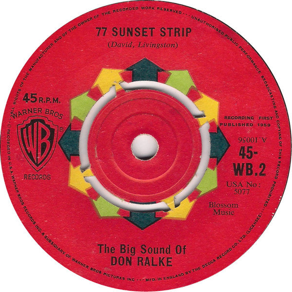 Don Ralke ,The Big Sound of Don Ralke  Pete Candoli And His Orchestra : 77 Sunset Strip (7")