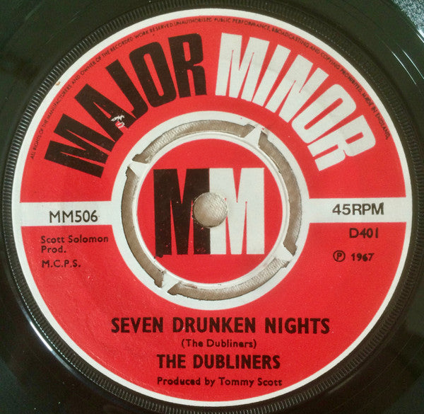 The Dubliners : Seven Drunken Nights (7", Single)