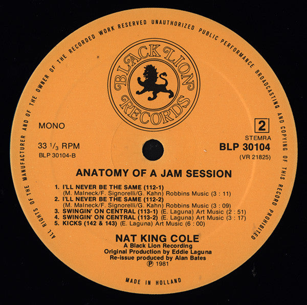 The Sunset Allstars* With Nat King Cole, Buddy Rich And Charlie Shavers : Anatomy Of A Jam Session (LP, Album, Mono, RE)