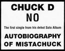 Chuck D : No (12", Promo)