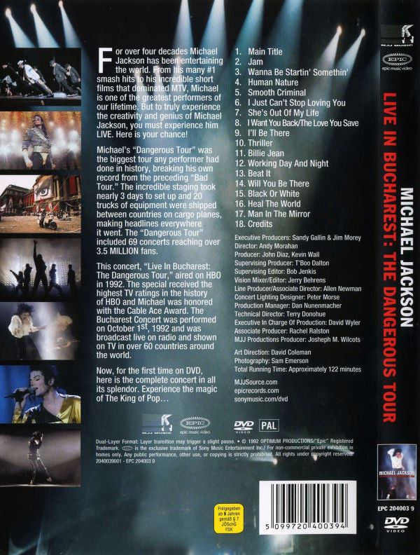 Michael Jackson : Live In Bucharest: The Dangerous Tour (DVD-V, PAL)