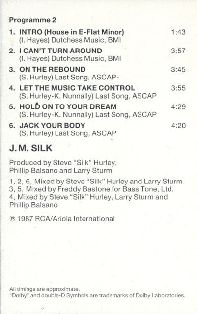 J.M. Silk : Hold On To Your Dream (Cass, Album)