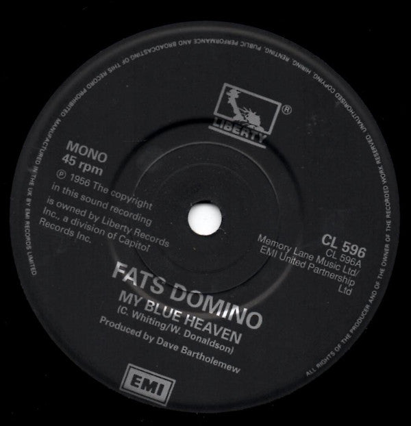 Fats Domino : My Blue Heaven / Blueberry Hill (7", Single, Mono)