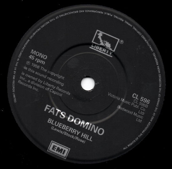 Fats Domino : My Blue Heaven / Blueberry Hill (7", Single, Mono)