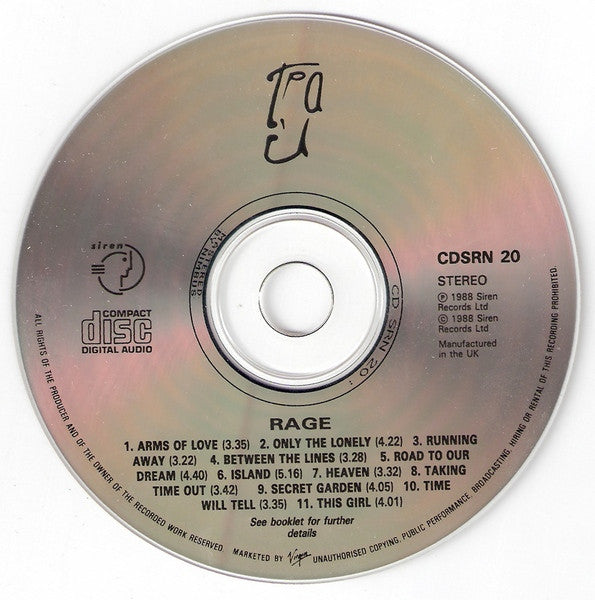 T'Pau : Rage (CD, Album)