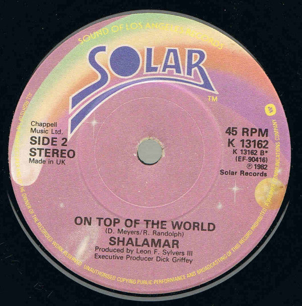 Shalamar : A Night To Remember (7", Single, Pap)