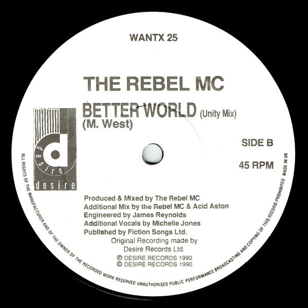 Rebel MC : Better World (12", Promo)