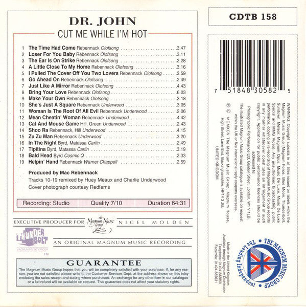 Dr. John : Cut Me While I'm Hot (CD, Comp)
