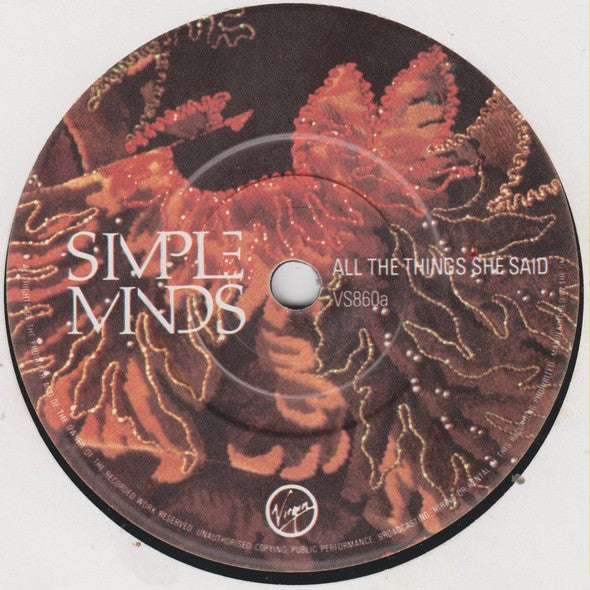 Simple Minds : All The Things She Said (7", Single)