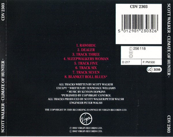 Scott Walker : Climate Of Hunter (CD, Album, RE)