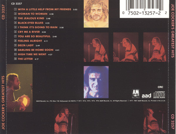 Joe Cocker : Joe Cocker's Greatest Hits (CD, Comp, Club, RE, CRC)