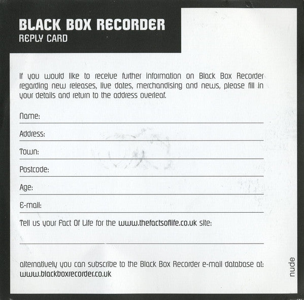 Black Box Recorder : The Facts Of Life (CD, Single, CD2)