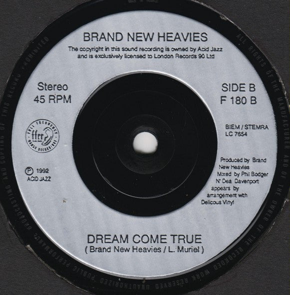 The Brand New Heavies : Dream Come True (7", Single)