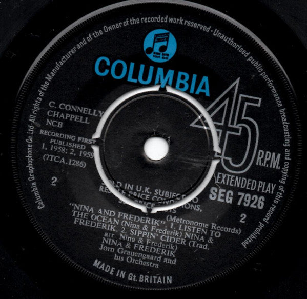 Nina & Frederik : Nina And Frederik (7", EP, RP, Bla)