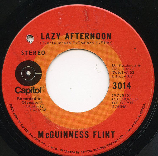 McGuinness Flint : When I'm Dead And Gone (7")