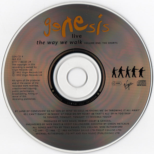 Genesis : Live / The Way We Walk (Volume One: The Shorts) (CD, Album)