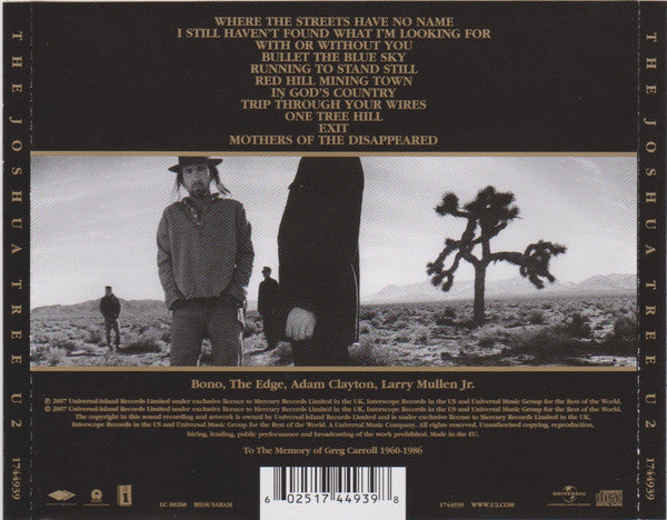 U2 : The Joshua Tree (CD, Album, RE, RM)