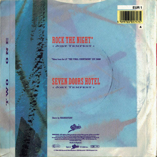 Europe (2) : Rock The Night (7", Single)