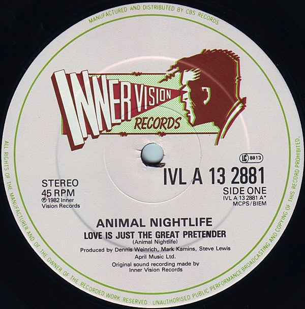 Animal Nightlife : Love Is Just The Great Pretender (12", Single)