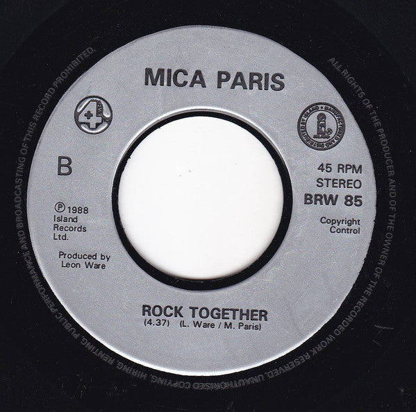 Mica Paris : My One Temptation  (7", Single, Inj)