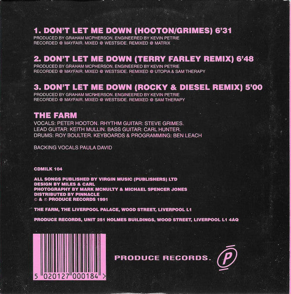 The Farm : Don't Let Me Down (CD, Single)