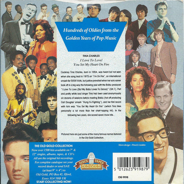 Tina Charles : I Love To Love / You Set My Heart On Fire (7", Single)
