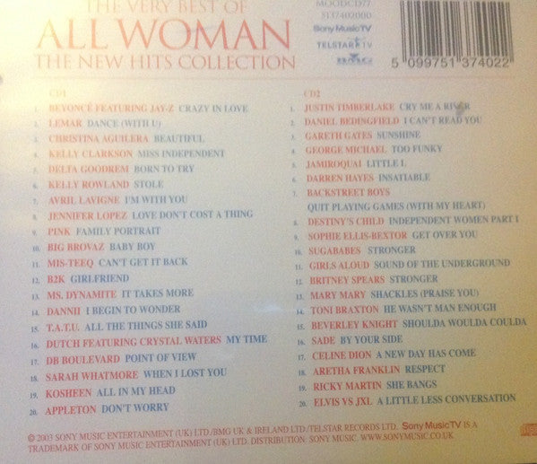 Various : The Very Best Of All Woman The New Hits Collection (2xCD, Comp)