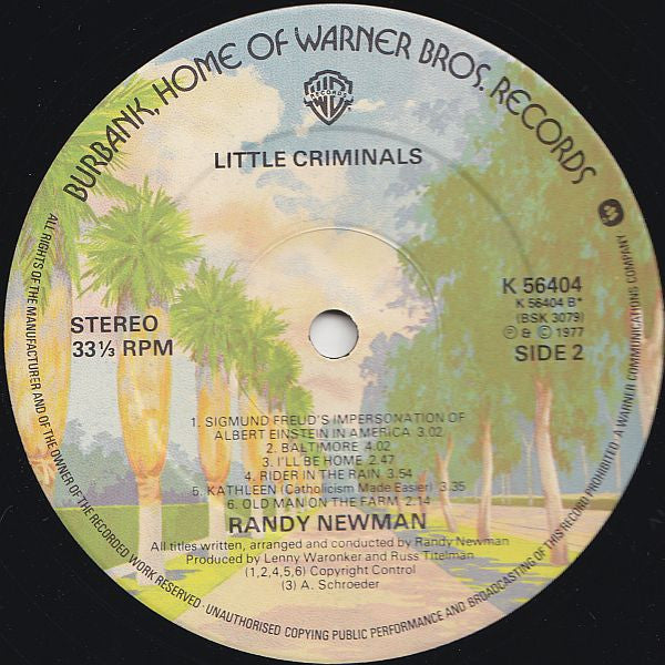 Randy Newman : Little Criminals (LP, Album)