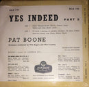 Pat Boone : Yes Indeed! Part 3 (7", EP)