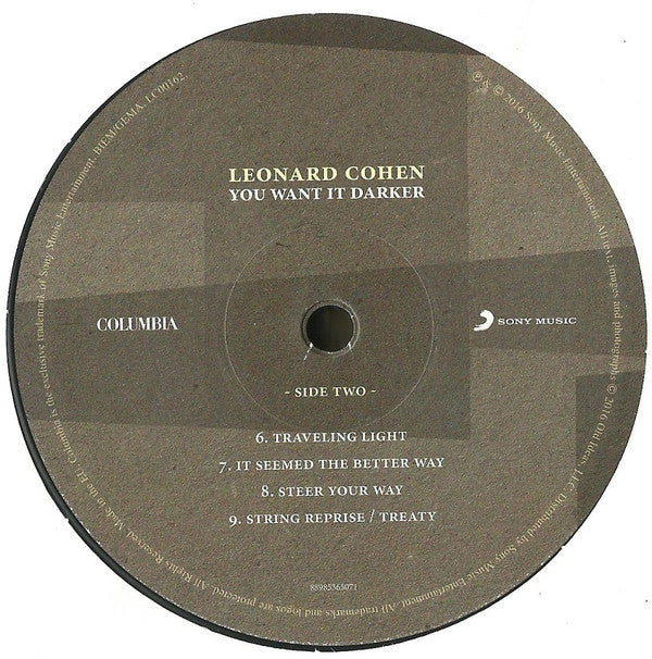 Leonard Cohen : You Want It Darker (LP, Album)