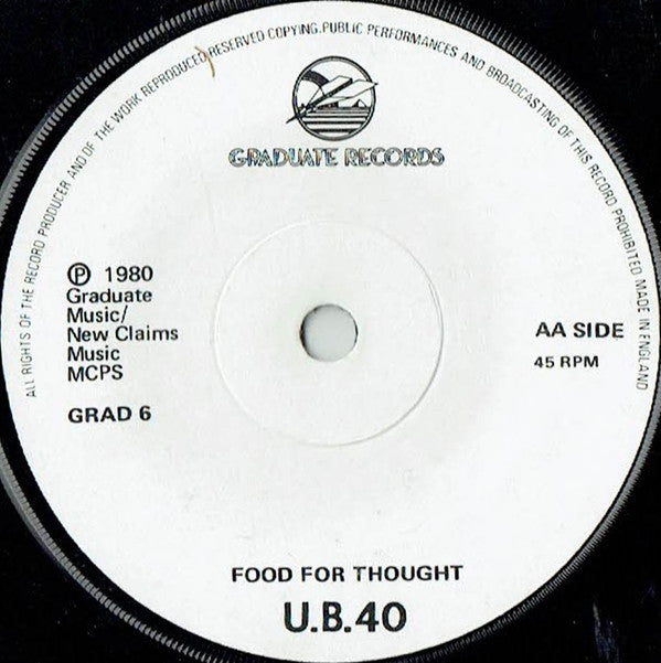 UB40 : King / Food For Thought (7", Pap)