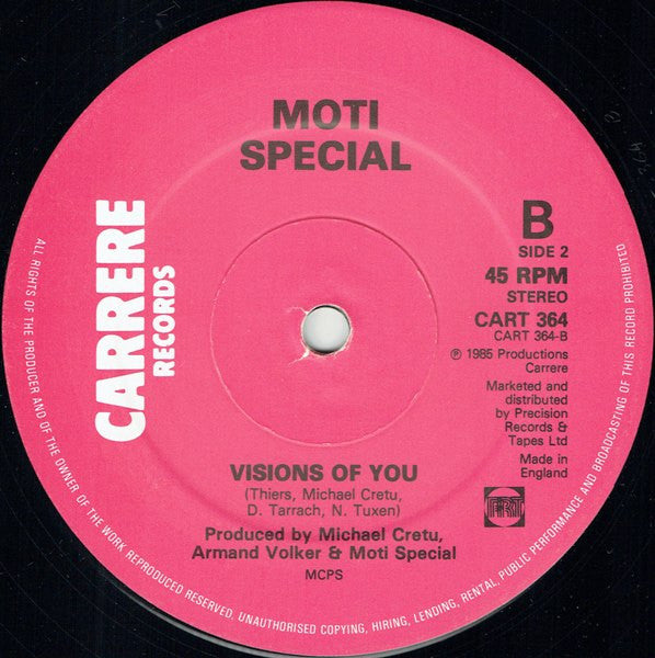 Moti Special : Cold Days, Hot Nights / Visions Of You (12", Maxi)