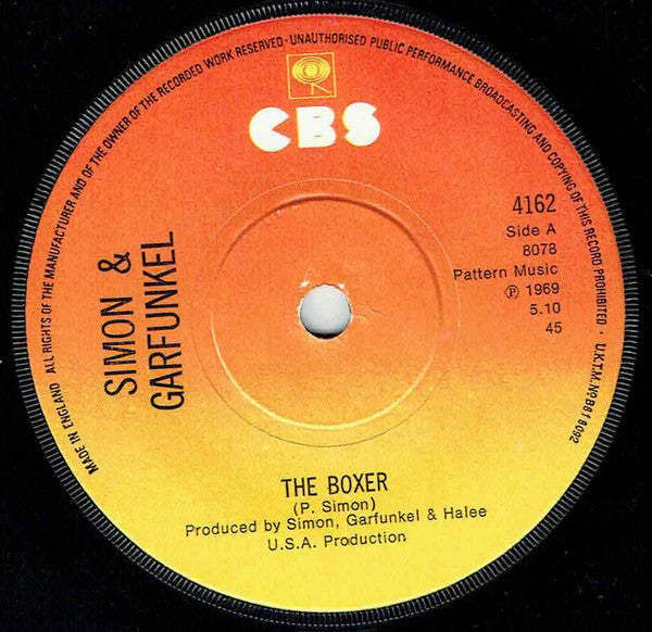 Simon & Garfunkel : The Boxer (7", RE)