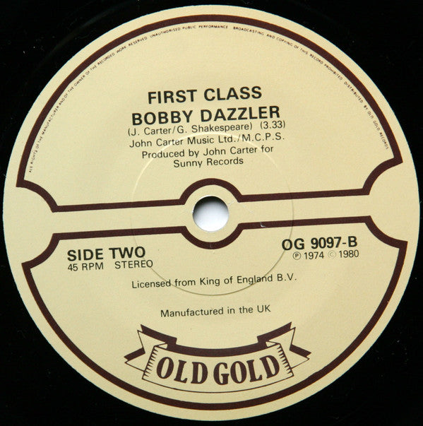 First Class (3) : Beach Baby (7", Single)