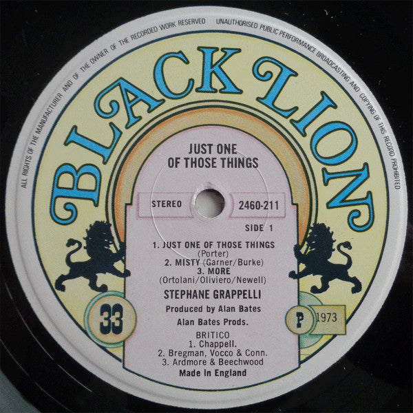 Stéphane Grappelli : Just One Of Those Things! (LP, Album)