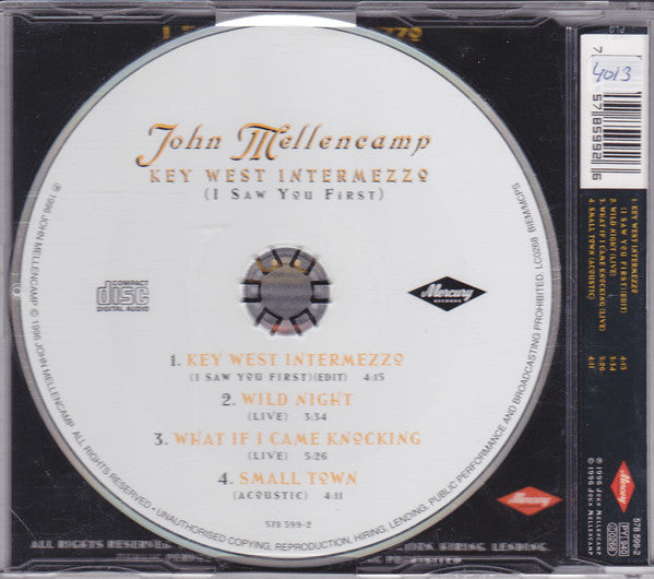 John Cougar Mellencamp : Key West Intermezzo (I Saw You First) (CD, Maxi)