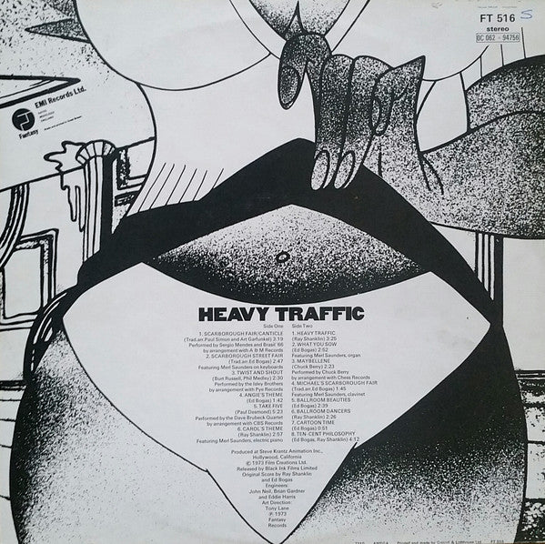 Various : Heavy Traffic (Original Sound Track Recording) (LP, Album)