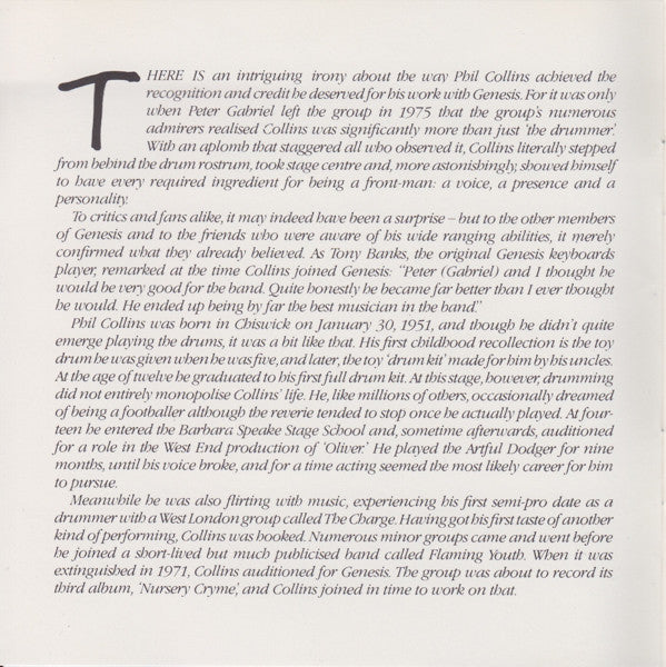 Phil Collins : Face Value (CD, Album, RE)
