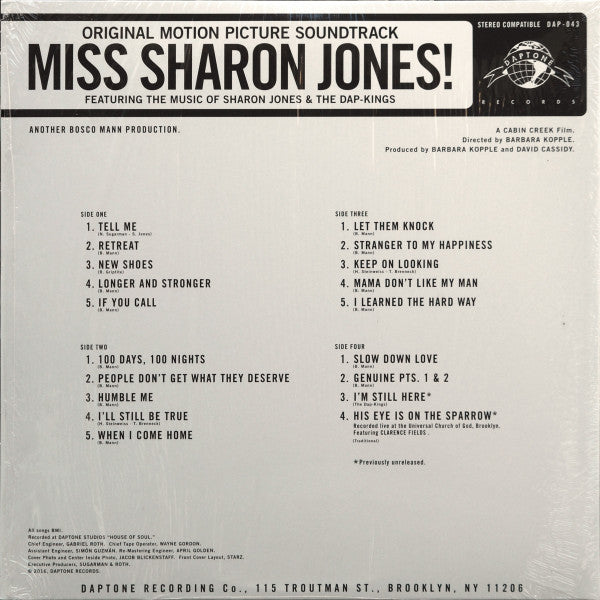 Sharon Jones & The Dap-Kings : Miss Sharon Jones! (Original Motion Picture Soundtrack) (2xLP, Comp)