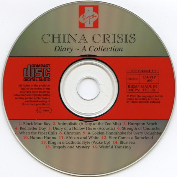 China Crisis : Diary - A Collection (CD, Comp, RE)