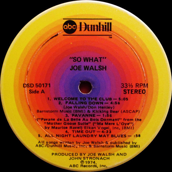 Joe Walsh : So What (LP, Album)