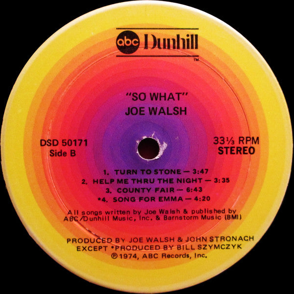 Joe Walsh : So What (LP, Album)
